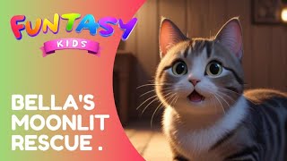 Bellas Moonlit Rescue  The kindhearted kitty  Kids bedtime story  English story  Short story [upl. by Toback]