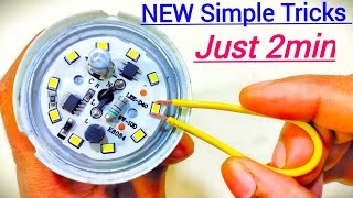 how to repair led bulb with simple process 💡 💡 💡 🔥 🔥 🔥 [upl. by Boatwright90]