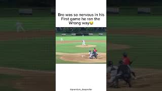 He was moving though😂💀 mlb baseball sports funny fail running run boy nervous anxiety [upl. by Melquist]