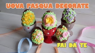 UOVA di CIOCCOLATO per PASQUA con DECORAZIONI fai da te 2020 ovetti pasquali decorati [upl. by Gabriele]