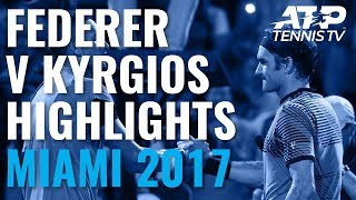 Extended Highlights Federer v Kyrgios Classic  Miami Open 2017 [upl. by Winston]