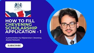 Chevening Scholarship Application Part1 [upl. by Anelaj]