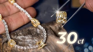 Making A Stunning Necklace with 30 CARATS of Diamonds [upl. by Roane]