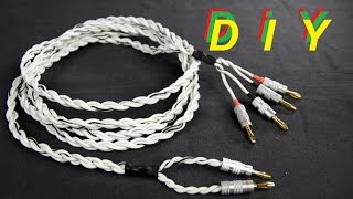 How To Make Biwire Speaker Cables  DIY Speaker Cables DIY9 [upl. by Aisemaj134]