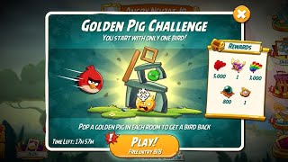 Golden Pig Challenge with Red first try  gem trap 😢  Angry Birds 2 [upl. by Annairol]