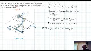 2–120 Force Vector Chapter 2 Hibbeler Statics Benam Academy [upl. by Ojillek600]