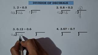 DECIMALS Part 9 DIVISION of DECIMALS [upl. by Matthaeus189]