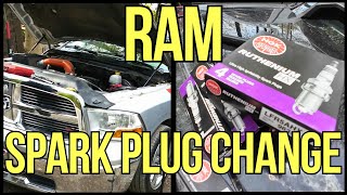 changing spark plugs 57 hemi ram 1500 [upl. by Una]