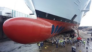 Symphony Of The Seas in dry dock  The largest cruise ship in the world [upl. by Llemar]