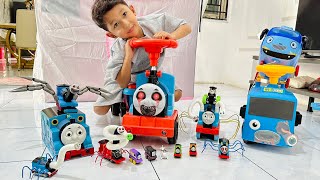 Go Thomas and Friends Saya SUka Bermain Thomas Hantu dan Bus Tayo Tayo The Little Bus [upl. by Llennol]