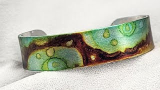 Painting and bending a cuff bracelet [upl. by Mailand]