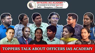 What Toppers Say About Officers IAS Academy [upl. by Farrah984]