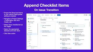 Checklists amp Jira Automation Append Checklist Items on Transition [upl. by Munniks587]