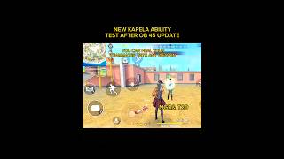 Kapella Character Ability After Update 🔥 Free Fire Kapella Character Ability Test srikantaff 🔥 [upl. by Catrina]