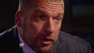 Triple H gets facetoface with Michael Cole in a heated interview [upl. by Llirpa]