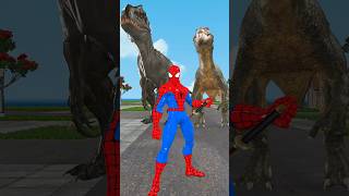 SpiderMan Sword Attacks Dinosaurs Trex Rescues SpiderMan Best dinosaur spiderman dinosaurs [upl. by Nazus]