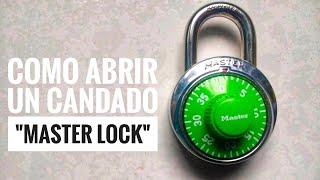 Como abrir un candado tipo quotMaster Lockquot Tutorial en Español [upl. by Ginnie]