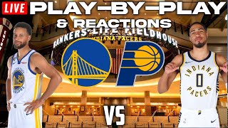 Golden State Warriors vs Indiana Pacers  Live PlayByPlay amp Reactions [upl. by Ynolem]