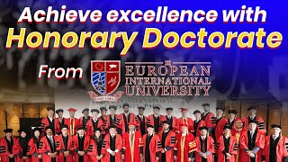 Achieve Excellence with Honorary Doctorate at International Level  Aimlay [upl. by Ashly]