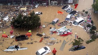 Emergency Evacuation The second dam burst in China Baoji was submerged by muddy flood water [upl. by Delilah]