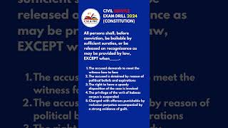 Civil Service Exam Drill for 2024 Philippine Constitution shorts civilservicereview [upl. by Nylqcaj]