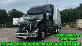 1st Weeks Revenue After Orientation ⚠️ Landstar Pay Schedule [upl. by Euton]