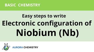 Write electronic configuration of NIOBIUMNb [upl. by Tuinenga867]