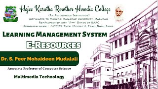 Multimedia TechnologyDr S Peer Mohaideen MudalaliAssociate Professor of Computer Science [upl. by Aitret485]