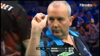 2015 World Series Of Darts Finals Quarter Final Taylor vs Bunting pt3 [upl. by Cash]