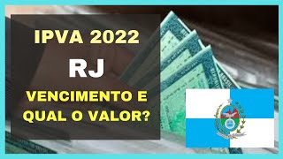 IPVA RJ 2022 – Alíquota calendário de pagamento e parcelamento [upl. by Nivat881]