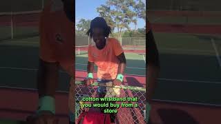 Young Tennis Star Reviews SweatHeaven Bamboo Wristbands amp Towels [upl. by Sokram]