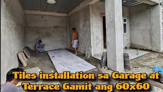 Tiles Installation sa Terrace at Garage gamit ang 60x60 at Drypack Method [upl. by Ninahs181]