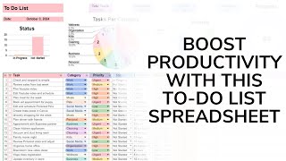 Boost Productivity with This ToDo List Spreadsheet [upl. by Suoirred68]