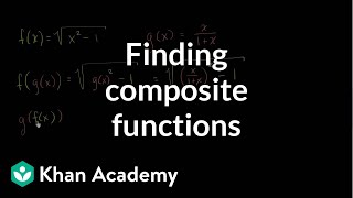 Creating new function from composition  Functions and their graphs  Algebra II  Khan Academy [upl. by Claudia]