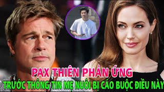 Pax Thiên phản ứng trước tin mẹ nuôi Angelina Jolie bị cáo buộc khuyên các con xa lánh Brad Pitt [upl. by Adest]