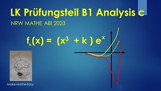 LK Prüfungsteil B1 Analysis Mathe Abi Klausur NRW 2023 Aufgabe c [upl. by Kriss]