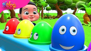 Surprise Eggs Kids Song  Colorful Eggs  BluLoo Nursery Rhymes amp Kids Songs [upl. by Thar]