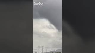 Apparent tornado forms over LA County [upl. by Erapsag]