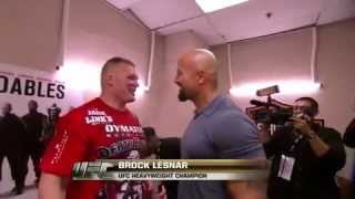 Brock Lesnar meets The Rock backstage on UFC [upl. by Iot196]