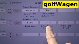 Check battery status after coding VCDS VW  AUDI  SEAT  Skoda [upl. by Ostraw]