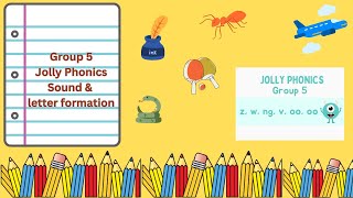 Jolly Phonics Group 5 Letter Formation and Sounds ZWNGV OO Soundphonicssound jollyphonics [upl. by Ocramed]