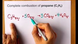 Complete Combustion of Propane C3H8 Balanced Equation [upl. by Koch]