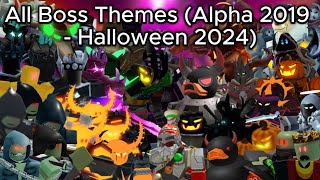 Roblox  TDS  All Boss themes Alpha 2019  Halloween 2024 All in order First OG Content [upl. by Adelina951]