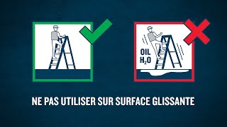 Werner Ladder  Safety Instructions  Do Not Use on Slippery Surface LEANSAFE FRENCH [upl. by Kirad]