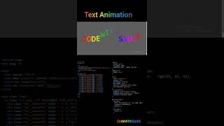 CSS Creative Text Animation Effects  Amazing Animated Text using Html amp CSS shorts codewithsadik [upl. by Tandie]