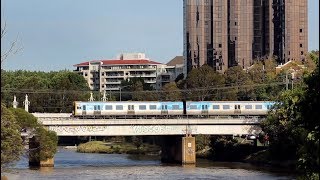 Melbourne suburban trains crossing the Yarra  November 2019 [upl. by Aubry]