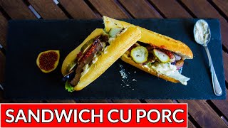 Sandwich cu porc smochine si sos de mustar [upl. by Monagan]