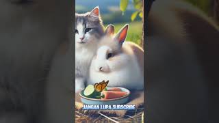 Persahabatan kucing Dan kelinci animal kucingdankelinci [upl. by Ramin]