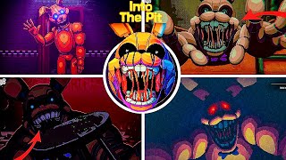 FNAF Into the Pit  Full Walkthrough amp ALL New Secrets [upl. by Constantia]