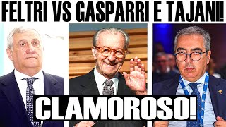 VITTORIO FELTRI CONTRO GASPARRI quotFAI SCHIFO E DI TAJANI ME NE SBATTOquot [upl. by Schlicher236]